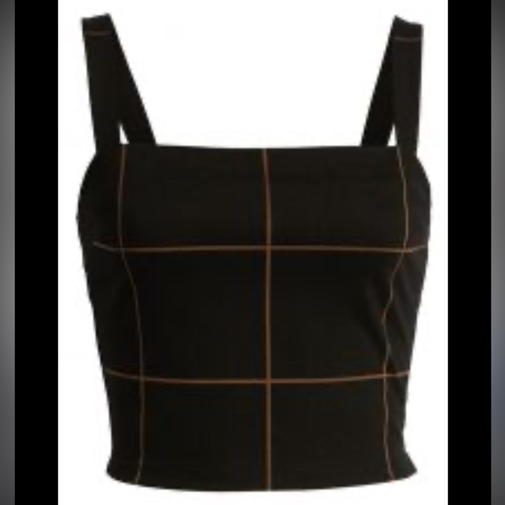 Leith Window Pane Crop Tank 2X